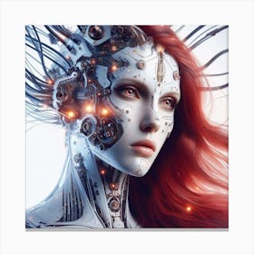 Cyborg Woman Canvas Print