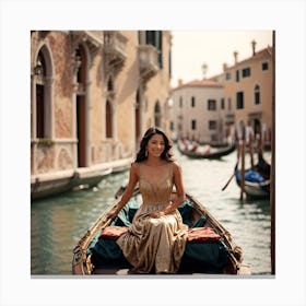 Gondola Ride In Venice Canvas Print