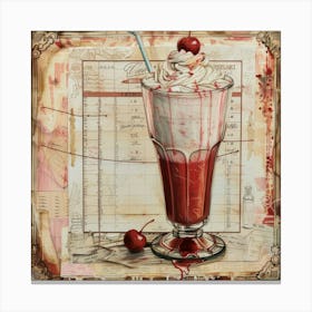 Vanilla Milkshake Canvas Print