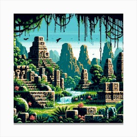8-bit lost civilization 3 Canvas Print