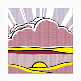 SUNSET| LICHTENSTEIN DIGITAL REPLICA Canvas Print