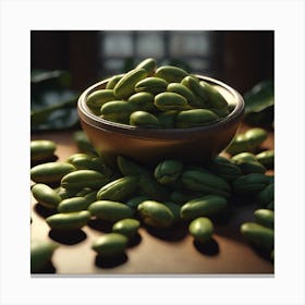 Green Beans In A Bowl 5 Canvas Print