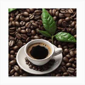 Coffee Beans Background 2 Canvas Print