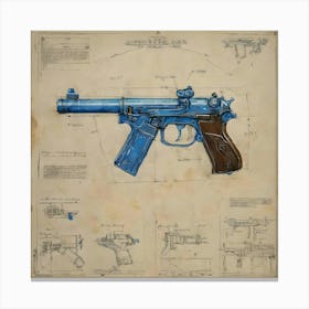 alt: Gun Blueprints 2 Canvas Print