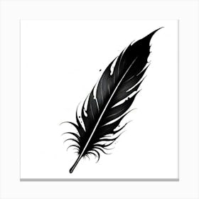 Black Feather Tattoo 1 Canvas Print