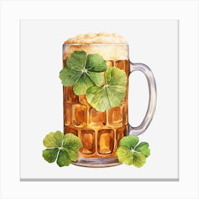 St Patrick'S Day Beer Canvas Print