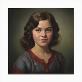 Portrait Of A Young Girl 5 Canvas Print