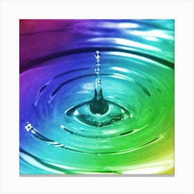 Rainbow Water Drop Canvas Print