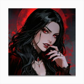 Sexy Vampire Girl Canvas Print