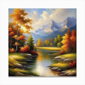 Autumn River 9 Canvas Print