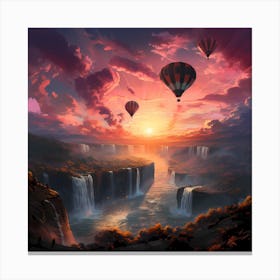 Dawn Over The Falls Canvas Print