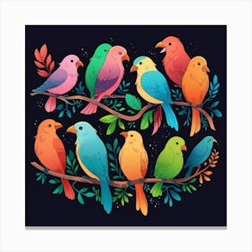 Birds Of A Feather Art Print 4 Canvas Print