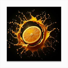 "Citrus Burst: A Refreshing Splash of Juicy Oranges Canvas Print