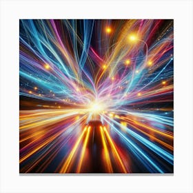 Abstract Light Trail Canvas Print