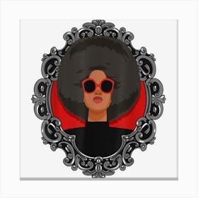 Black History Month Panthers Party 1966 Afro Girl Canvas Print