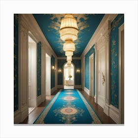 Illustrative Albedo Fabric Hallway Art 3 Canvas Print