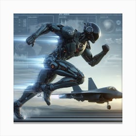 Futuristic Robot 80 Canvas Print