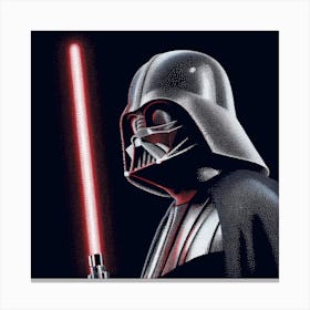 Darth Vader Star Wars Dot Art Print Canvas Print