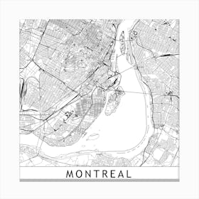 Montreal Map Canvas Print