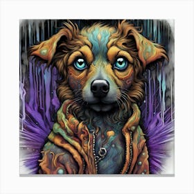 Psychedelic Dog 2 Canvas Print