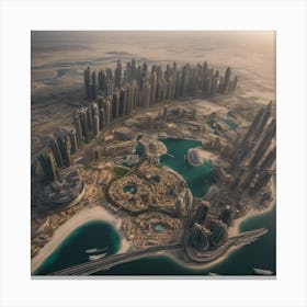 Aerial View Of Dubai Canvas Print