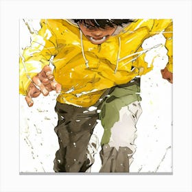 Boy In A Yellow Jacket Canvas Print