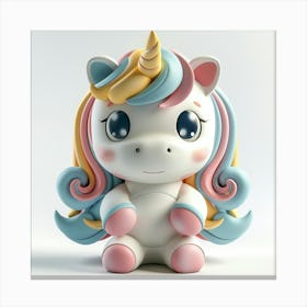 Unicorn 3d Print 6 Canvas Print