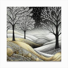 Winter Wonderland Greeting Card Canvas Print