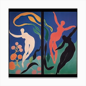 Women Dancing, Shape Study, The Matisse Inspired Art Collection 5 Canvas Print