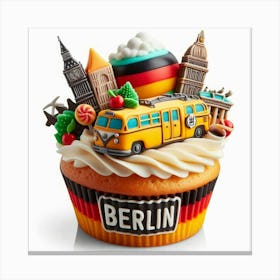 Berlin Cupcake 1 Canvas Print