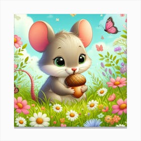 Mouse In The Meadow 5 Canvas Print