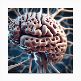 Brain In 3d 10 Canvas Print