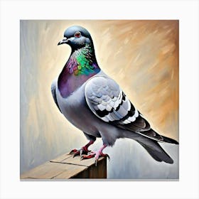 Pigeon Painting Canvas Print
