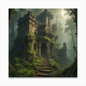 Castle In The Forest 4 Canvas Print