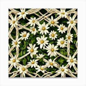 Imagine Vines Of Many Intertwined Small White Dais rug(3) Canvas Print