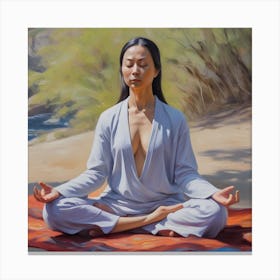 Meditating Woman Canvas Print