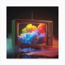 Tv In The Clouds 1 Canvas Print