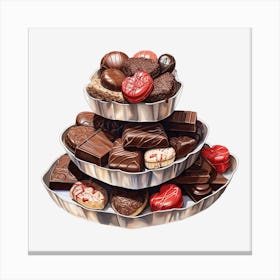 Chocolates On A Tray 2 Canvas Print