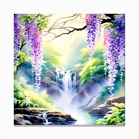 Wisteria Waterfall Canvas Print