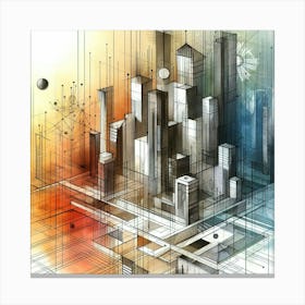 Abstract Cityscape 17 Canvas Print