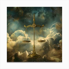 Celestial Balance: A Mystical Libra Symphony Canvas Print