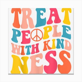 Retro Hippie Tpwk Treat People With Kindness Canvas Print