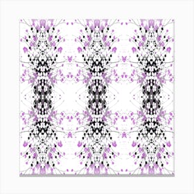 Delicate Flower Pattern Lilac Canvas Print