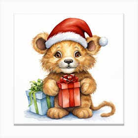 Christmas Lion 2 Canvas Print