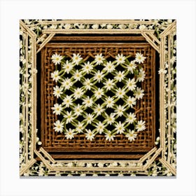 Imagine Vines Of Many Intertwined Small White Dais rug(4) Canvas Print