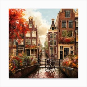 Amsterdam streets Canvas Print