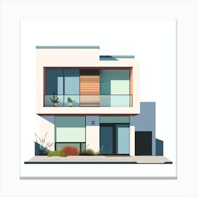 Modern House Vector Illustration 4 Canvas Print