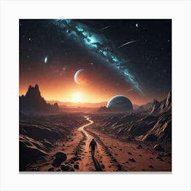 Space Landscape Canvas Print