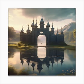 Castle In The Water Canvas Print