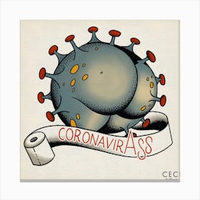 Coronavirass Square Canvas Print